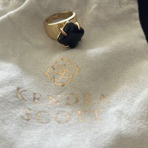Kendra Scott Black Stone Ring size 8